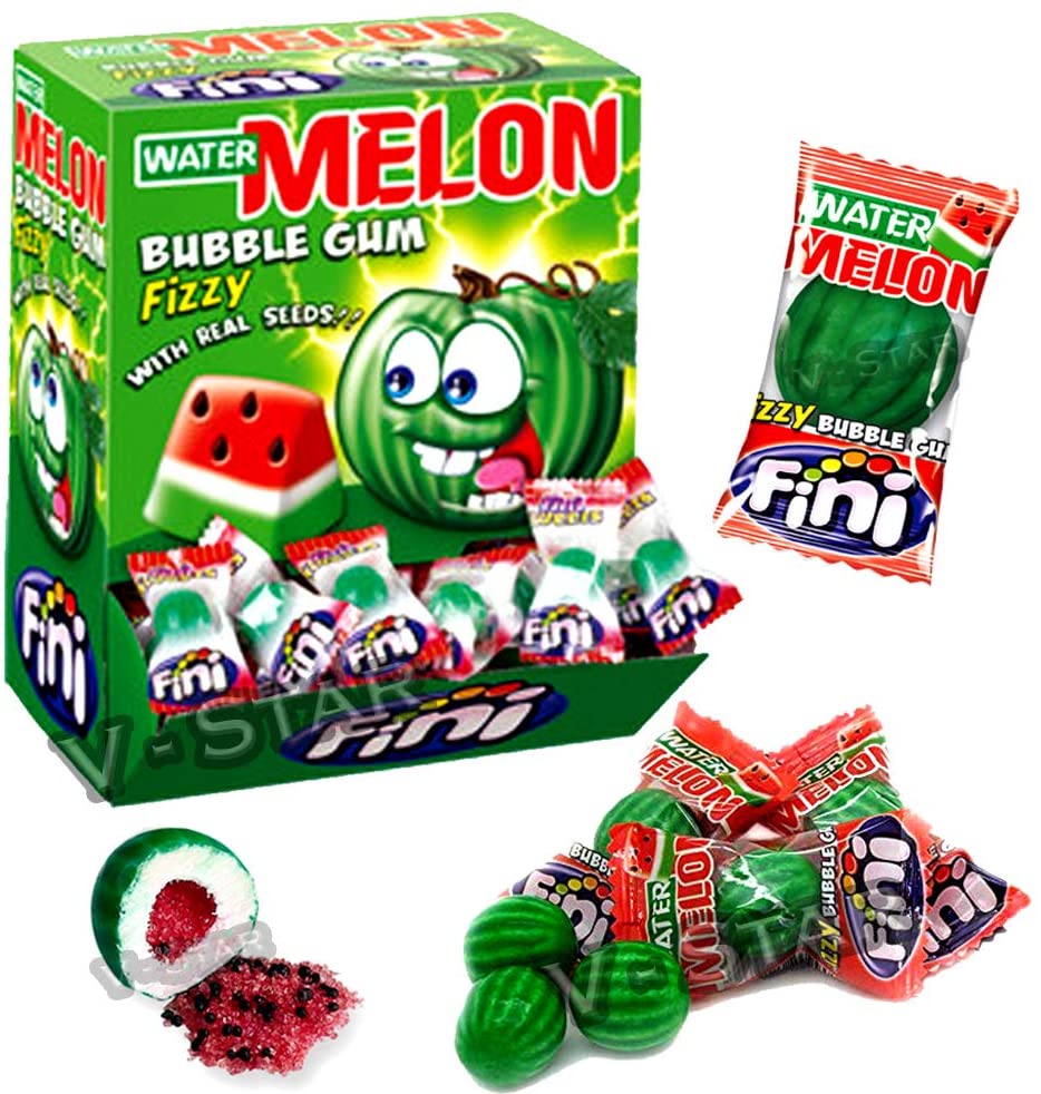 Fini Watermelon Bubblegum ( Box of 200 ) Candy Bar Sydney